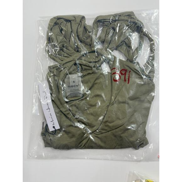 Monica Hansen Beachwear NWT Starlight Cut Out One Piece Swimsuit Olive Green Sm - Picture 3 of 3